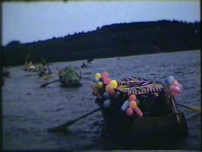 Stocking trout, clambake, boat parade, 1940-1941--Cameron A. Rae--home movies. Reel 2